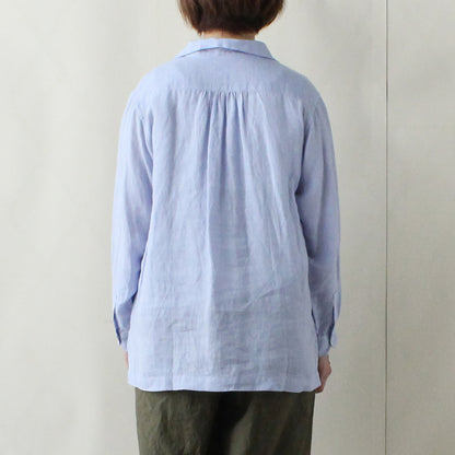 【2025 ENYO】ラウンドターンダウンカラーのプルオーバー　ブルー べべ