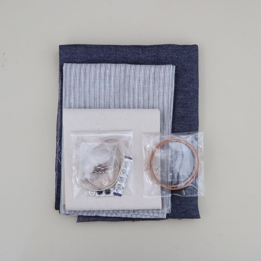 グレー×リネンデニム