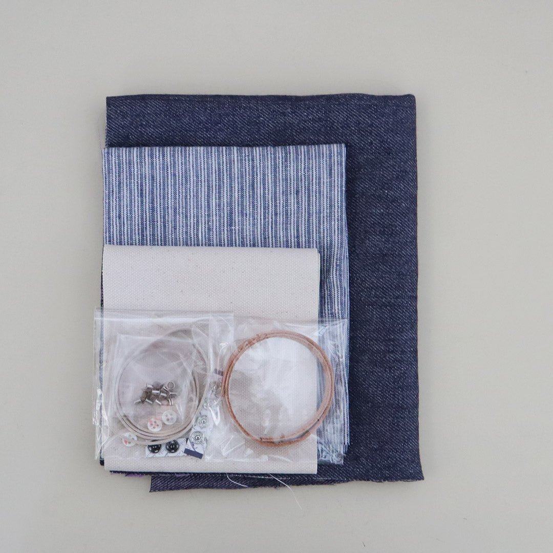 ネイビー×リネンデニム