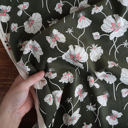 LIBERTY FABRICS　コーデュロイ「フラジャイル・ブルームス」カーキ