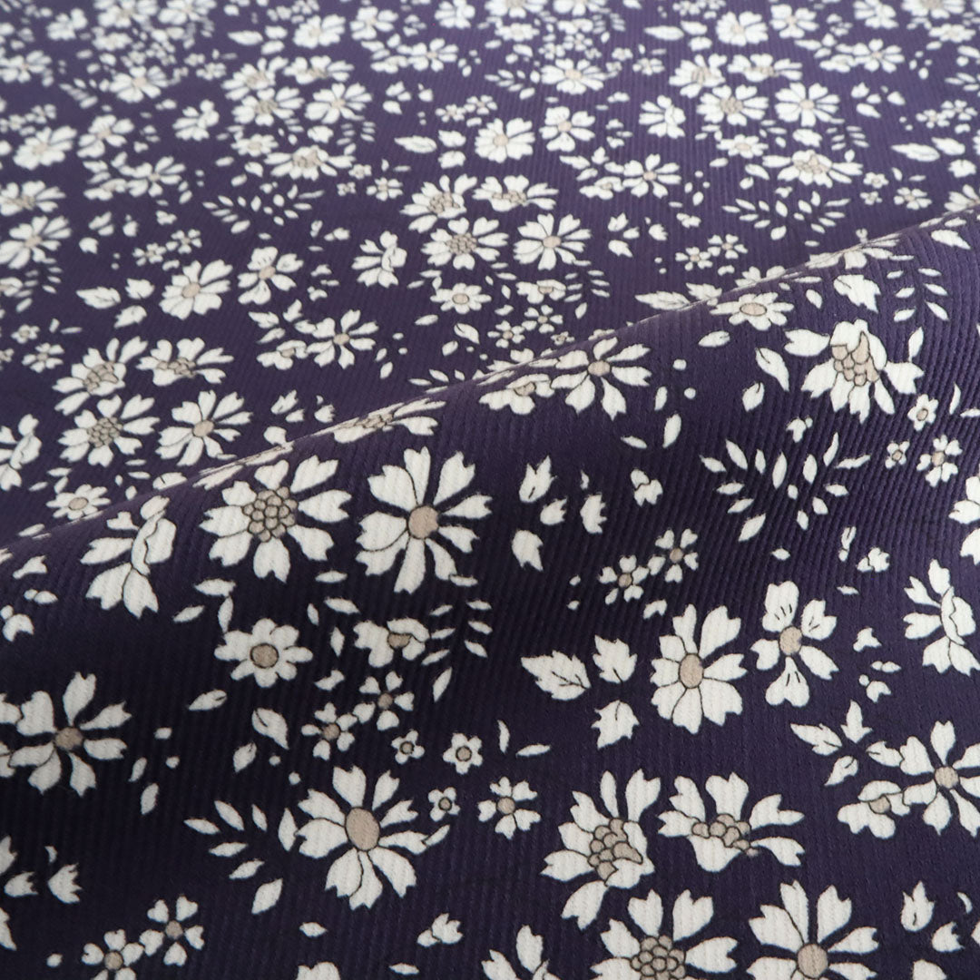 LIBERTY FABRICS　コーデュロイ「カペル・フリーレット」ネイビー