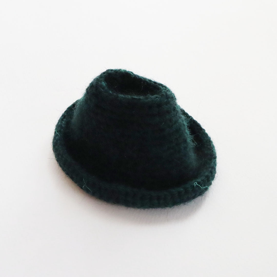 【完成品】クゥクゥの着せ替えコーディネート　ウールの中折れ帽子　