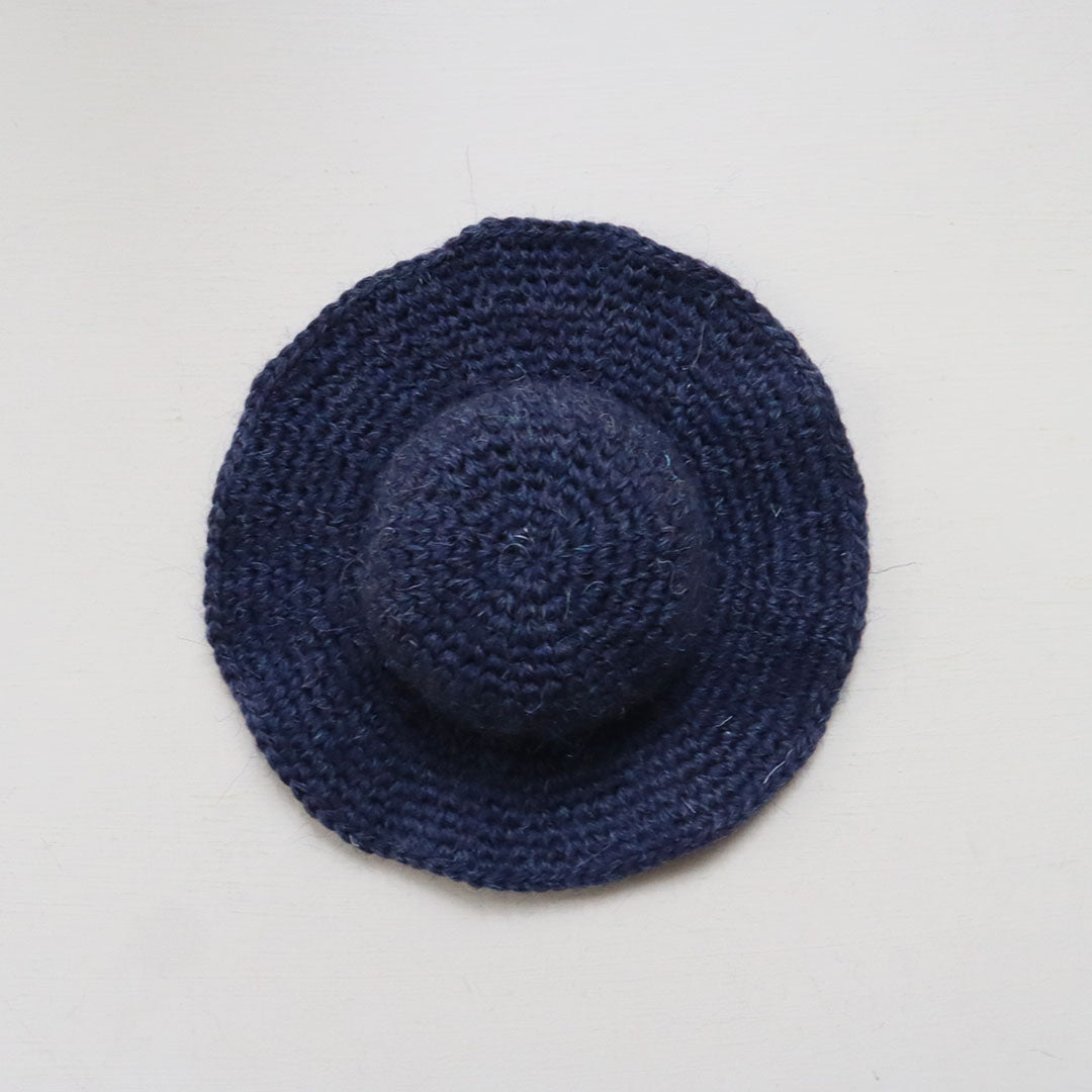 【完成品】クゥクゥの着せ替えコーディネート　ウールのつば広帽子