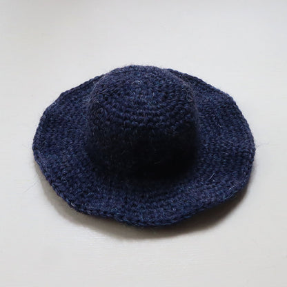 【完成品】クゥクゥの着せ替えコーディネート　ウールのつば広帽子