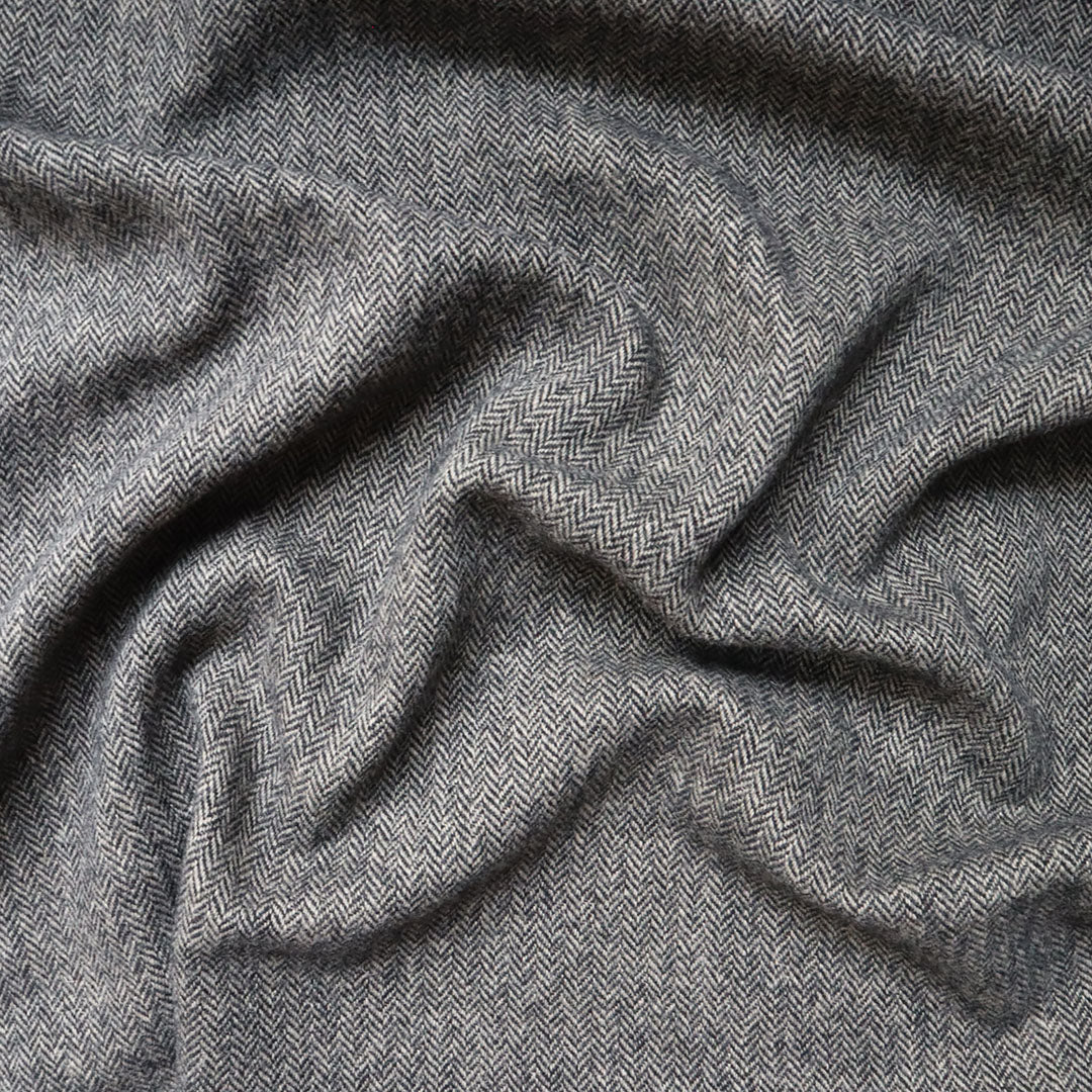 No.1314 イタリア製　ウール  カシミア　ヘリンボーン　黒　ネイビー　紺 ウールカシミヤ メランジヘリンボーン ジャケット \u2013 LARDINI Online Store