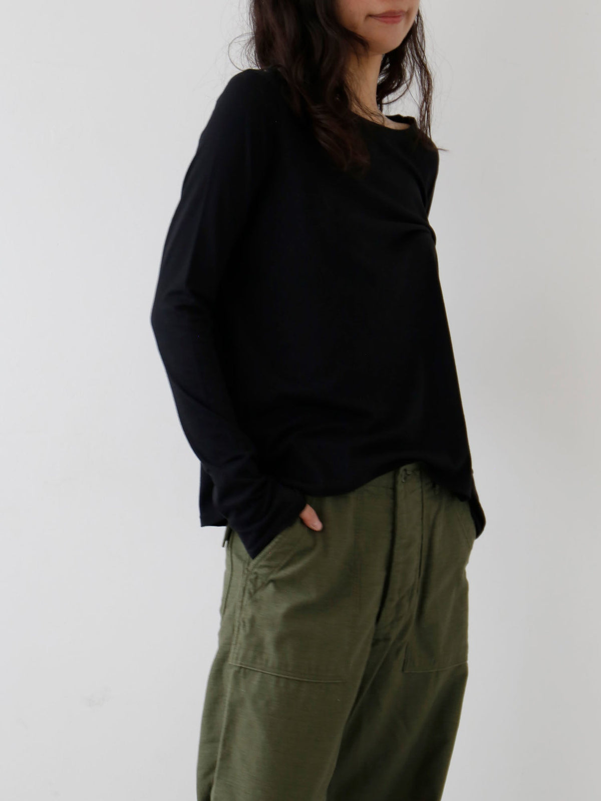 HÉRNI No.30 ロングスリーブ【コットンカシミヤ】