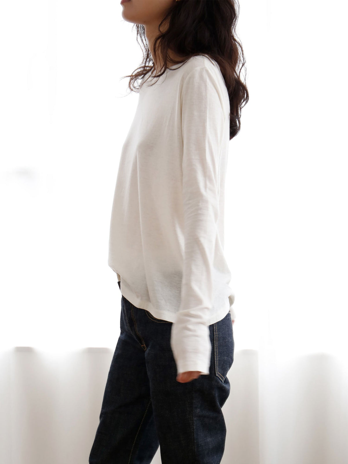 HÉRNI No.30 ロングスリーブ【コットンカシミヤ】