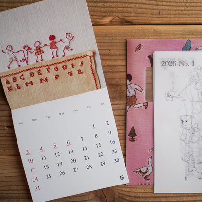 the linen bird haberdashery／【Jeu de Fils】2026年刺しゅう図案付きカレンダー