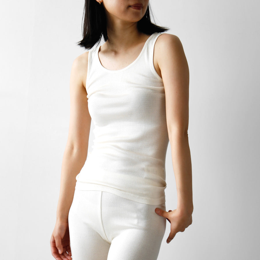 HÉRNI No.9 タンクトップ【ウォッシャブルシルク】