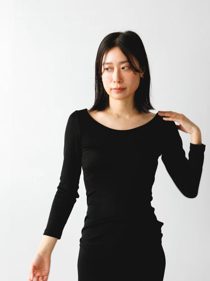 HÉRNI No.10 ロングスリーブ【ウォッシャブルシルク】