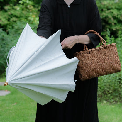 ［小宮商店］フリンジドットシェード折りたたみ傘50cm