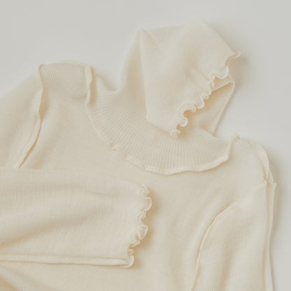 [me.wear]merino washable wool タートルネック