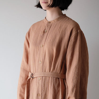 SALUÉ／バックピンタックドレス／ミッドウェイトリネン