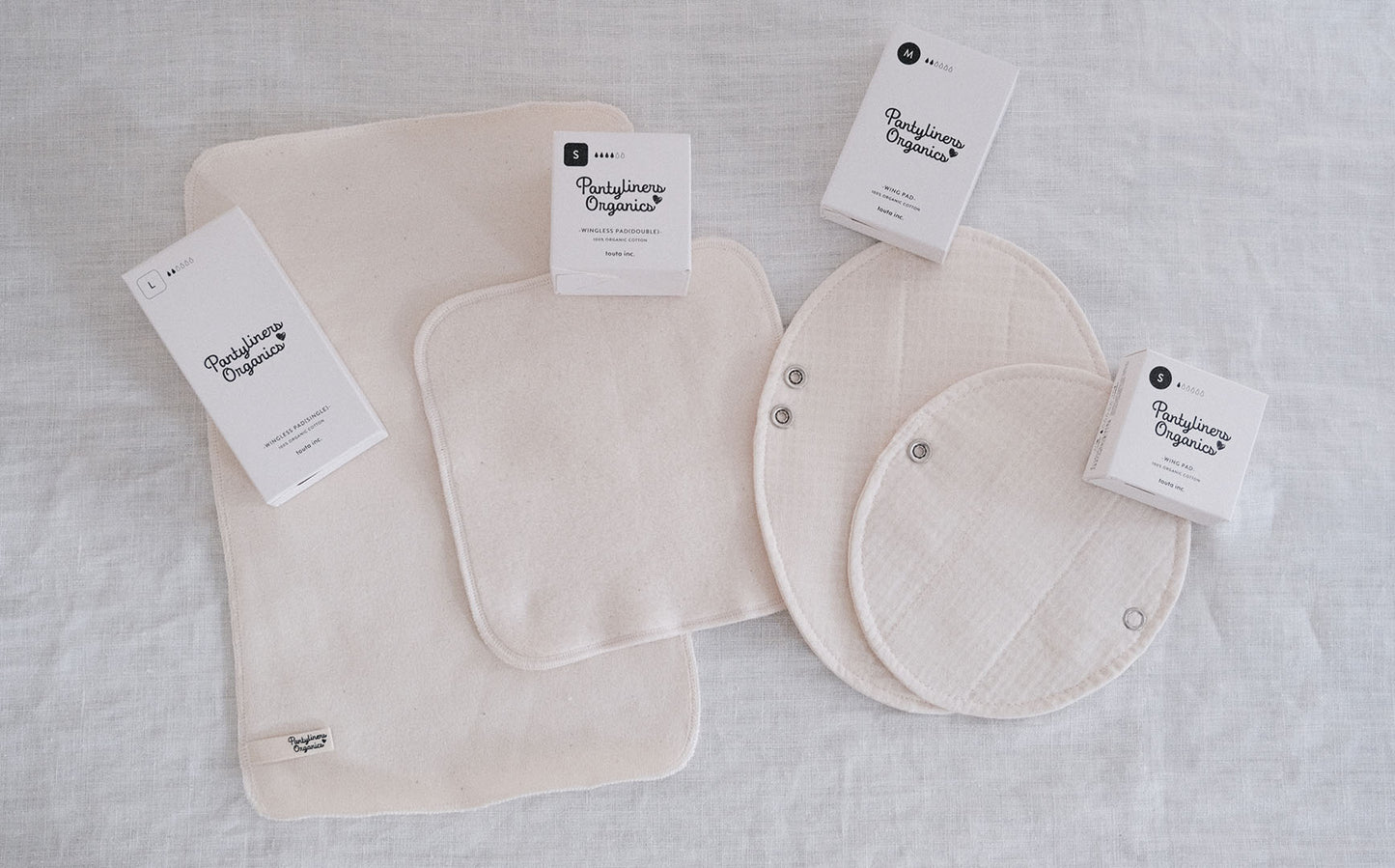 ［Pantyliners Organics］布製パッド　羽つき