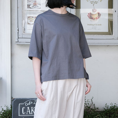 ［SALUÉ］white label スムース ハーフスリーブTシャツ