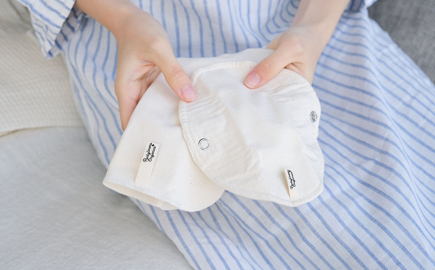 ［Pantyliners Organics］布製パッド　羽つき