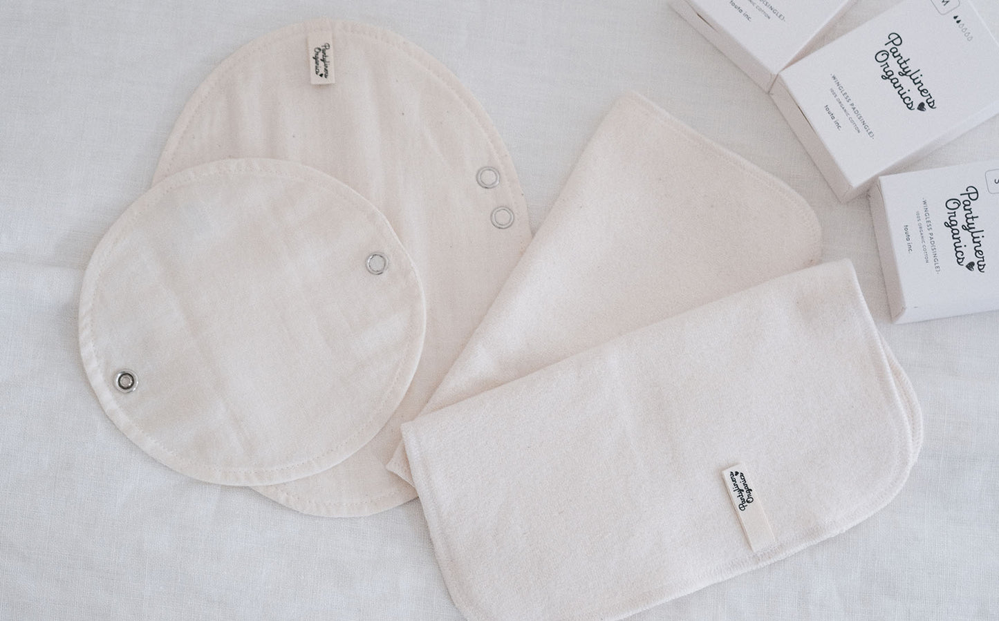［Pantyliners Organics］布製パッド　羽つき