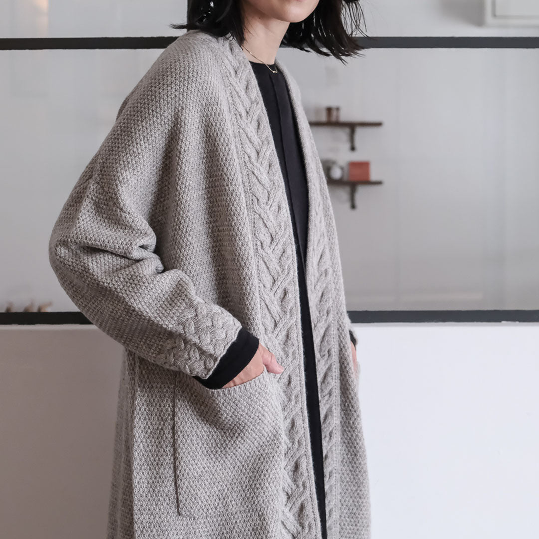 ［FREEMAN--B］アランニッティングバルキーローブコート