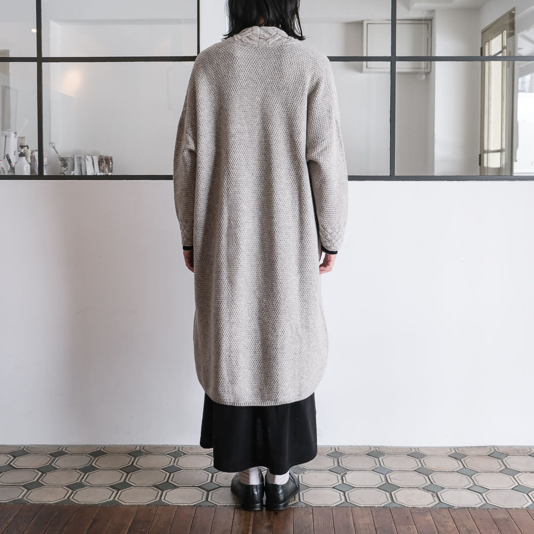 ［FREEMAN--B］アランニッティングバルキーローブコート