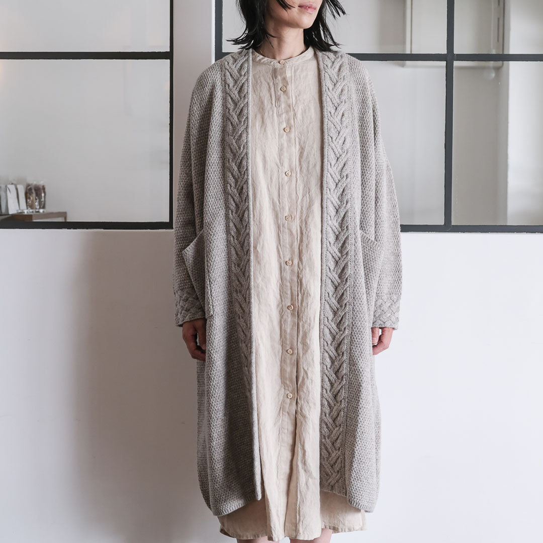 FREEMAN-b カシミヤ ベージュ ベルト付きローブコートリゼッタ FREEMAN-b カシミヤ ベージュ ベルト付きローブコートリゼッタ