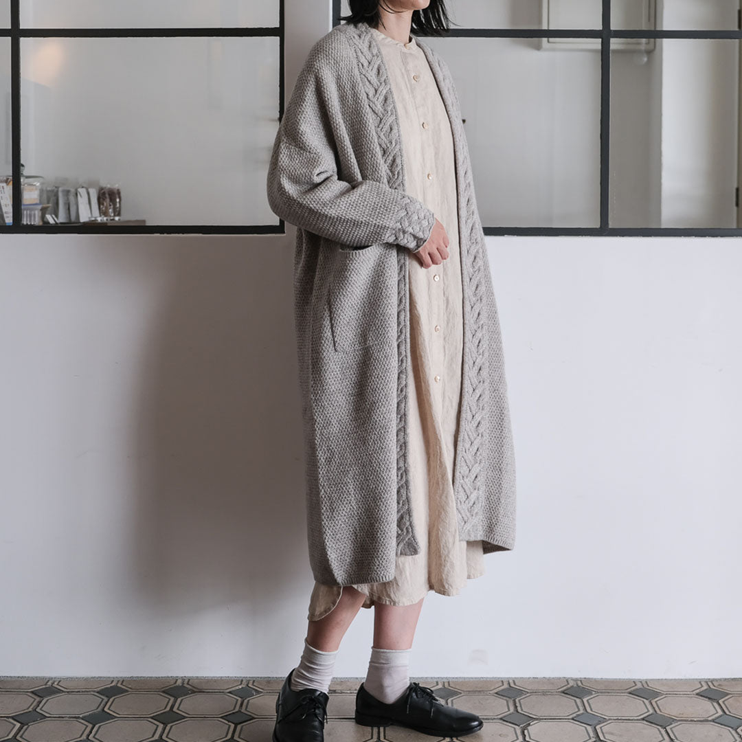 ［FREEMAN--B］アランニッティングバルキーローブコート