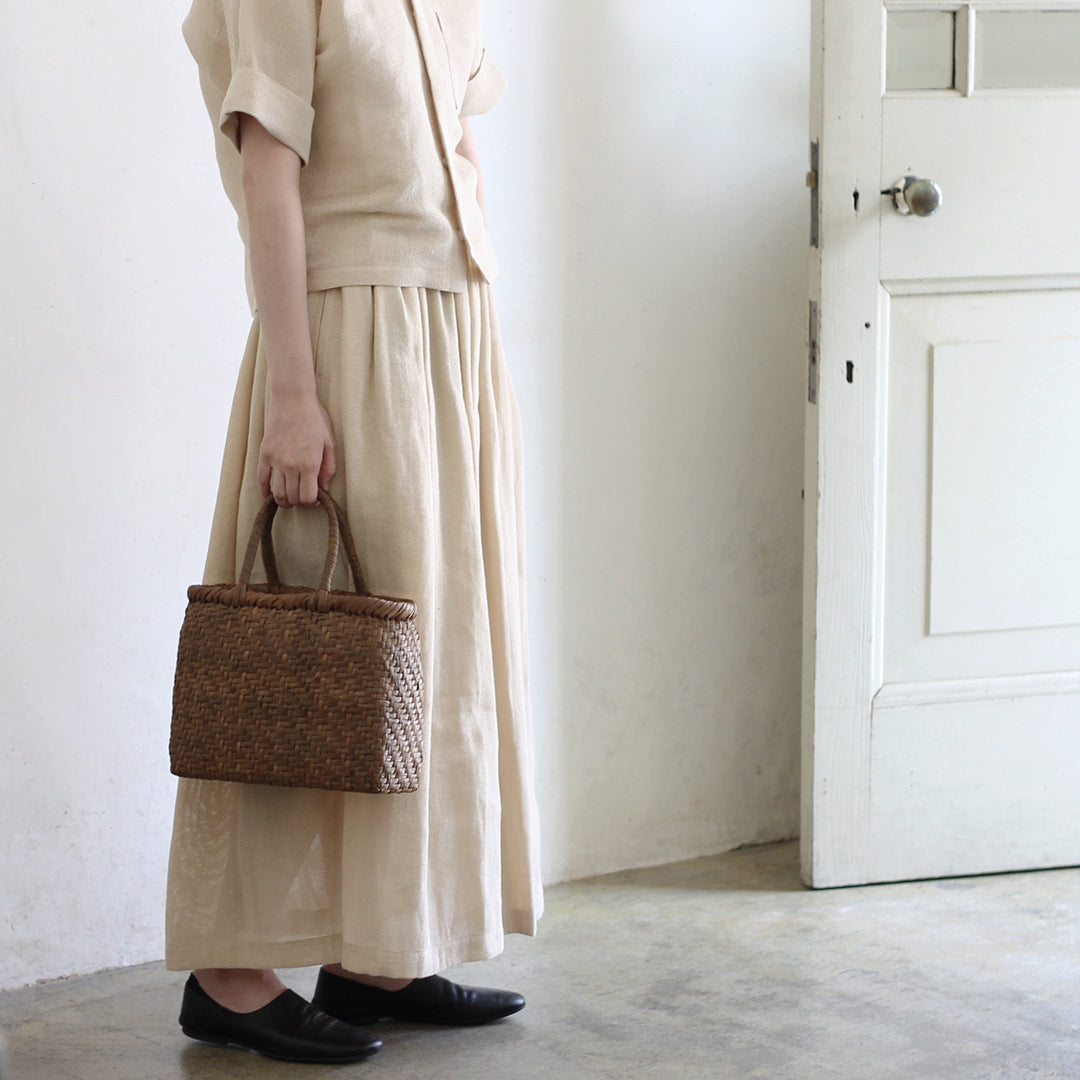 ［宮本工芸］山ぶどうかご　あじろ編みからみ手　小