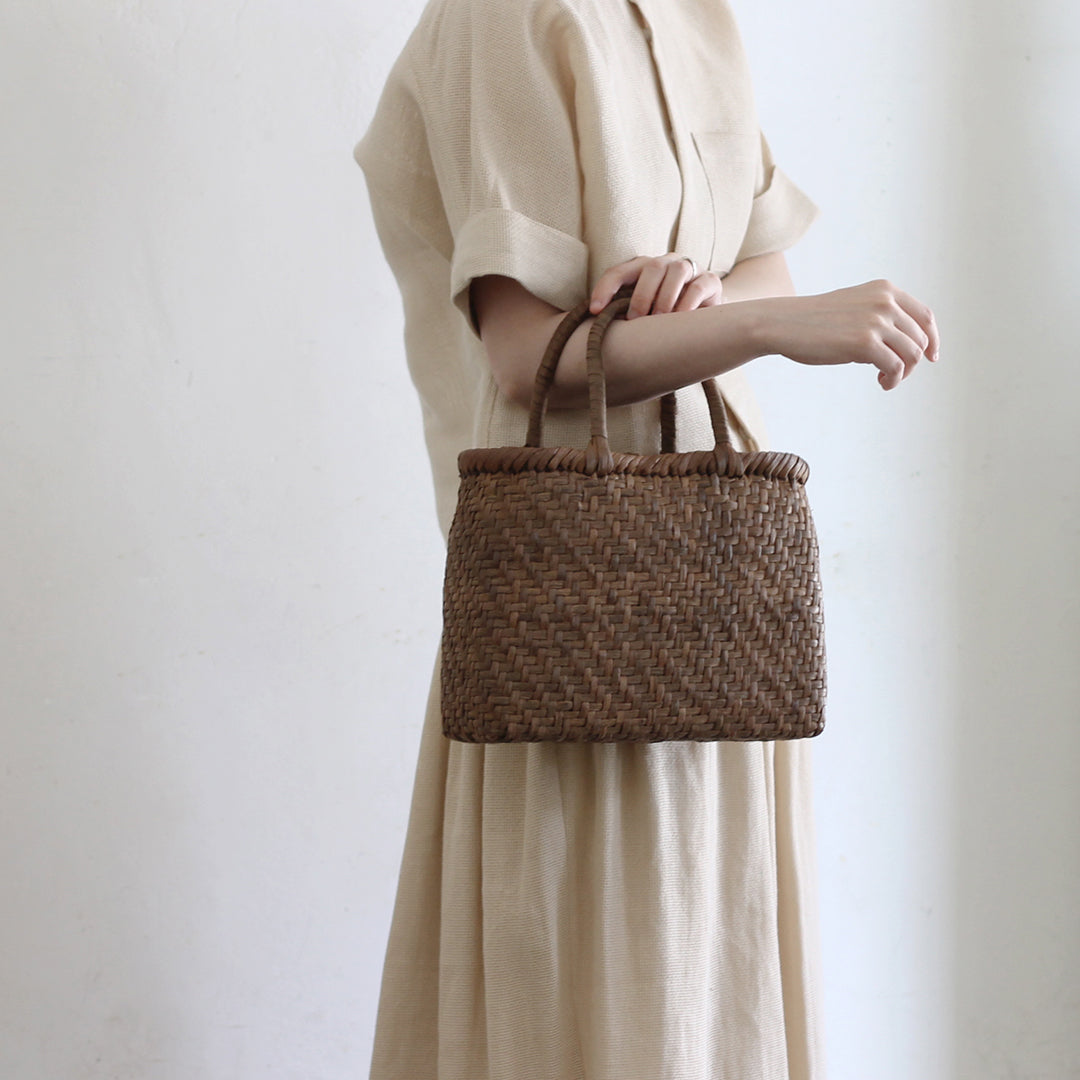 ［宮本工芸］山ぶどうかご　あじろ編みからみ手　小