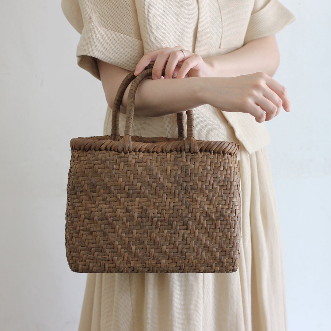 ［宮本工芸］山ぶどうかご　あじろ編みからみ手　小