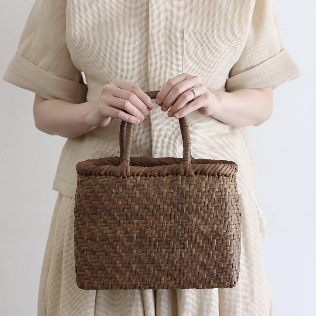 ［宮本工芸］山ぶどうかご　あじろ編みからみ手　小