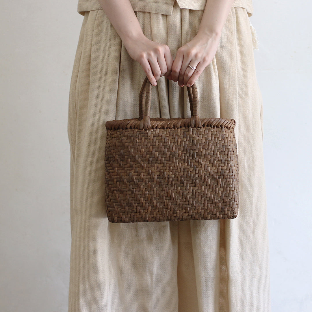 ［宮本工芸］山ぶどうかご　あじろ編みからみ手　小