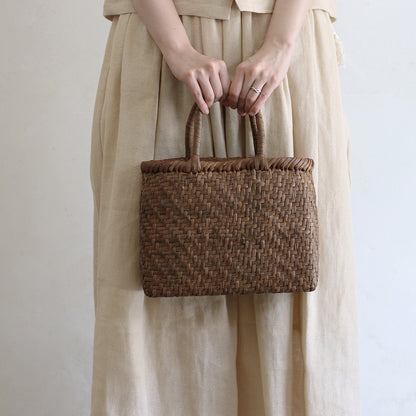 ［宮本工芸］山ぶどうかご　あじろ編みからみ手　小