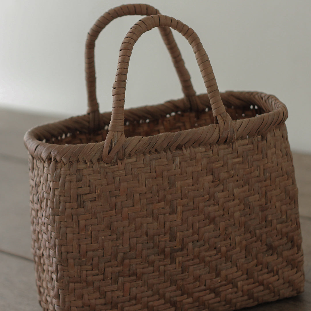 ［宮本工芸］山ぶどうかご　あじろ編みからみ手　小