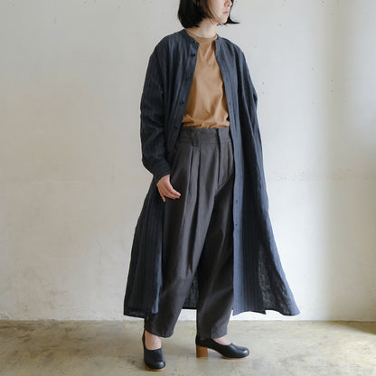 SALUÉ／バックピンタックドレス／ミッドウェイトリネン