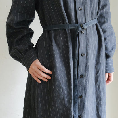 SALUÉ／バックピンタックドレス／ミッドウェイトリネン