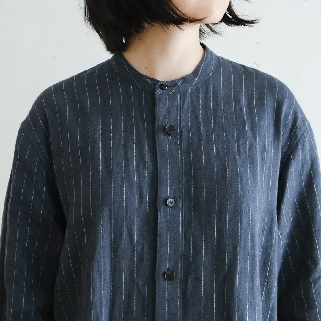 SALUÉ／バックピンタックドレス／ミッドウェイトリネン