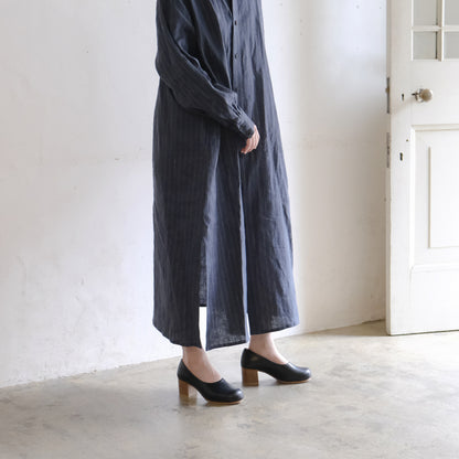 SALUÉ／バックピンタックドレス／ミッドウェイトリネン