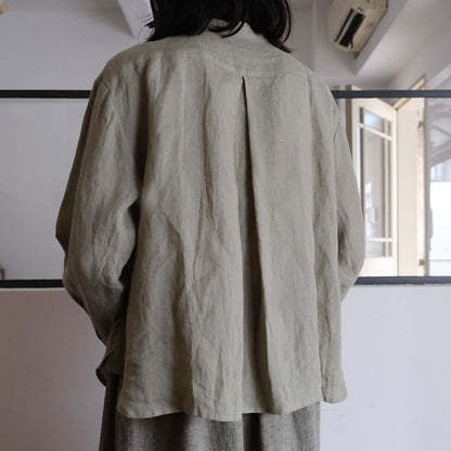 SALUÉ／ボウカラーシャツ／ライトウェイトリネン