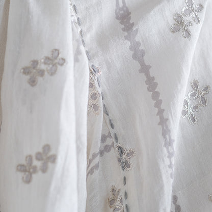 ［BUNON］Embroidery Gather Dress
