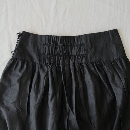 ［BUNON］Wide Belt Tuck Pants