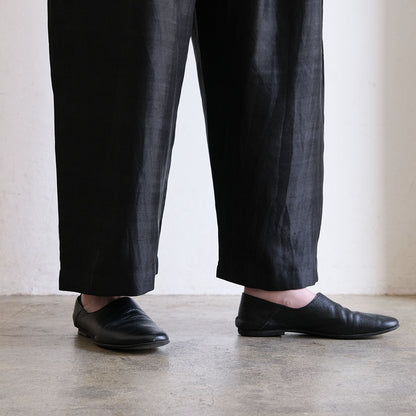 ［BUNON］Wide Belt Tuck Pants