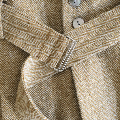 SALUÉ／【受注商品】エッグパンツA／ヘリンボーンリネン