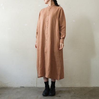 SALUÉ／バックピンタックドレス／ミッドウェイトリネン