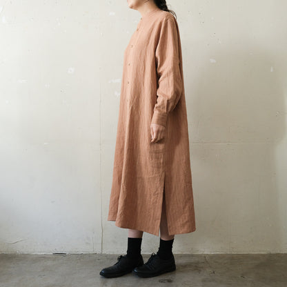 SALUÉ／バックピンタックドレス／ミッドウェイトリネン