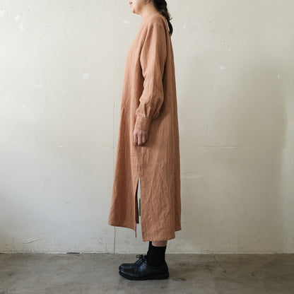 SALUÉ／バックピンタックドレス／ミッドウェイトリネン