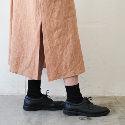 SALUÉ／バックピンタックドレス／ミッドウェイトリネン