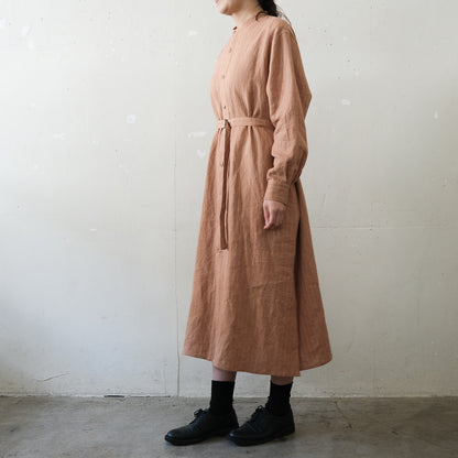 SALUÉ／バックピンタックドレス／ミッドウェイトリネン