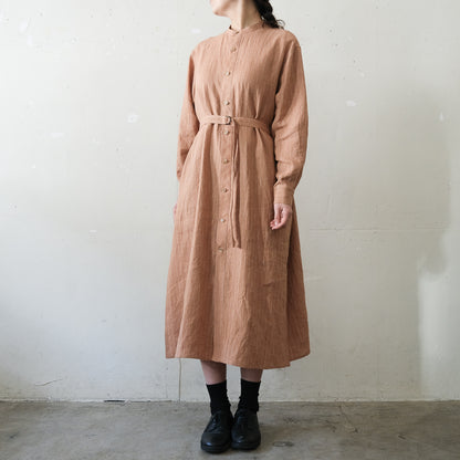 SALUÉ／バックピンタックドレス／ミッドウェイトリネン
