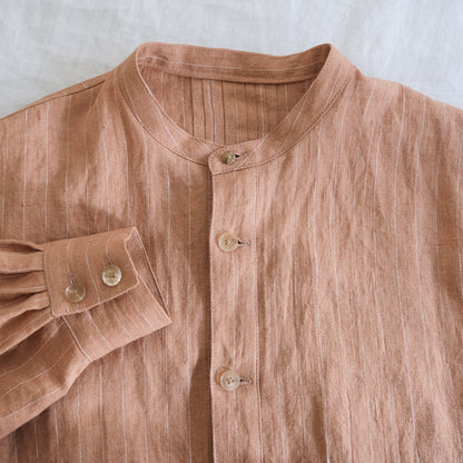 SALUÉ／バックピンタックドレス／ミッドウェイトリネン