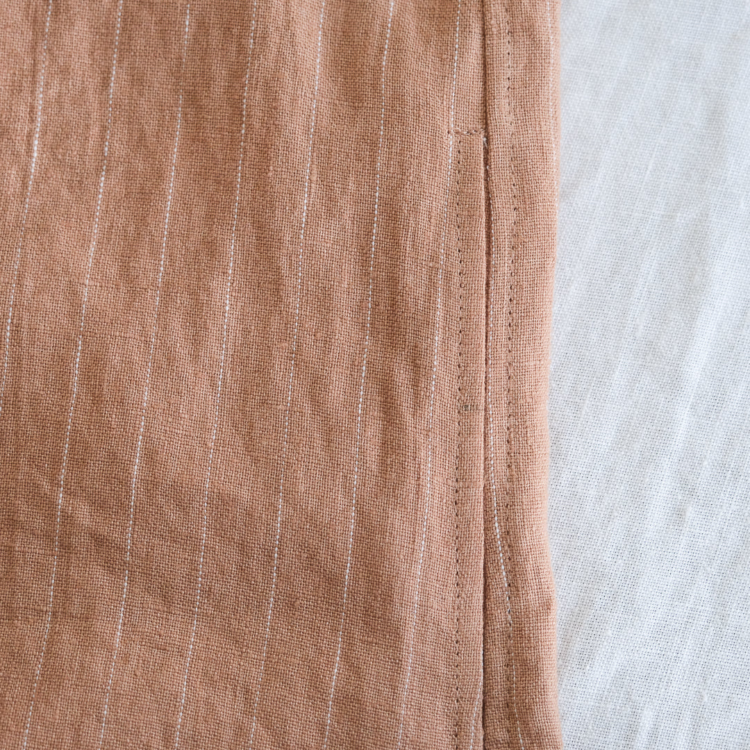 SALUÉ／バックピンタックドレス／ミッドウェイトリネン