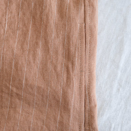 SALUÉ／バックピンタックドレス／ミッドウェイトリネン